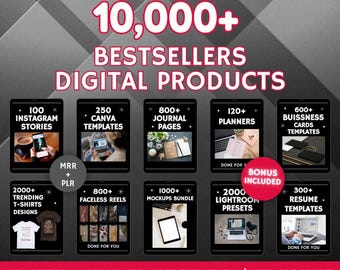 10,000+ Resell Digital Products Bundle, MRR PLR Templates