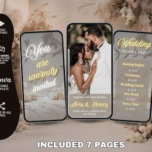 Digital Wedding Invitation Video Invitation Template, Animated Wedding Invitation, Electronic Wedding Video Invitation, Wedding RSVP Invit