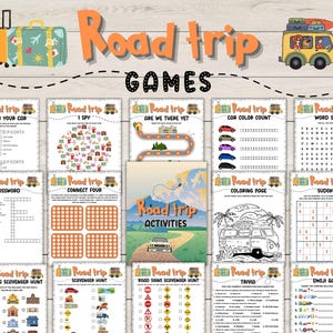 Mega Kids Road Trip Games, Travel Activities, Road Trip Games Bundle, Kids Travel Games, Kids Car Activities, Family Road Trip Games