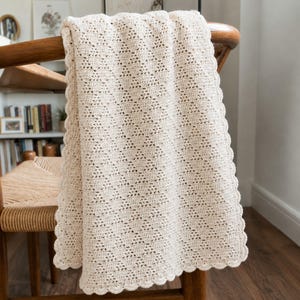 Shell Heirloom Crochet Baby Blanket Pattern, Intermediate, US Terms (Updated with step by step images)