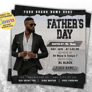 Father&#39;s Day Party Flyer, Father&#39;s Day Special Flyer Template, Best Dad Event Flyer, Party Flyer Template, Social Media Flyer