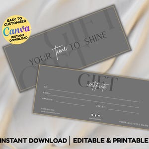 Gift Certificate Template Editable, Gift Voucher Printable, Editable Gift Certificate, Printable Gift Card, Small Business Supplies