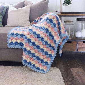 Shell Stitch Crochet Baby Blanket Pattern, Beginner Friendly (PDF Download)