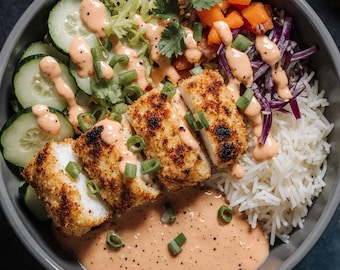 Bang Bang Chicken Bowl | Easy Dinner Recipe | Spicy Creamy Chicken | One Bowl Meal | Quick Weeknight Dinner