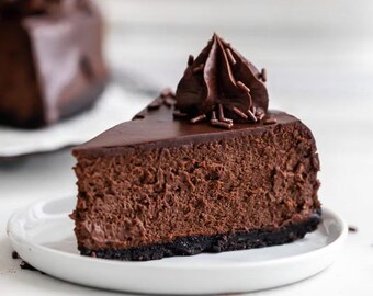 Triple Layer Chocolate Cheesecake | Gourmet Cheesecake Recipe | Chocolate Dessert Recipe | Homemade Cheesecake | Decadent Chocolate Cake