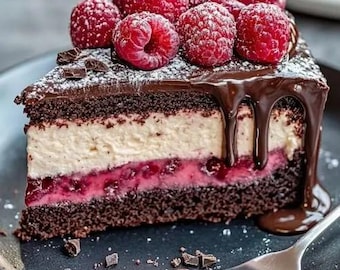 Malted Chocolate Raspberry Cake Recipe | Gourmet Cake Recipe | Chocolate Cake | Raspberry Cake | Homemade Cake Recipe