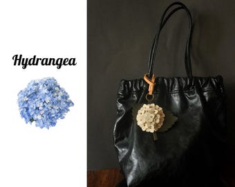 Flowers series - Leather Bag Charm/KeyChain -  Gift for her