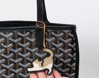 Cat/Kitty series- Leather Bag Charm/KeyChain - Cat lover's gift