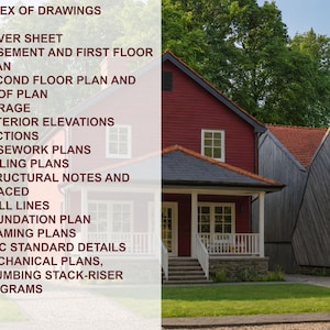 Farmhouse Blueprint 25x34 ft with Garage | Small House Plan | PDF Floor Plan | DIY Building Plan | Modern Farm Home Design