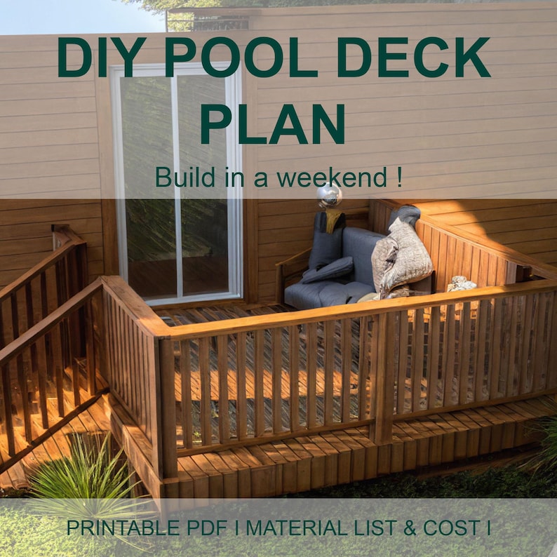 10x10 Deck Plans: DIY Square Deck Blueprint (instant PDF Download - Etsy
