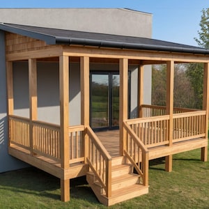 18x10 Porch Deck Plans with Material List | DIY Patio Blueprint