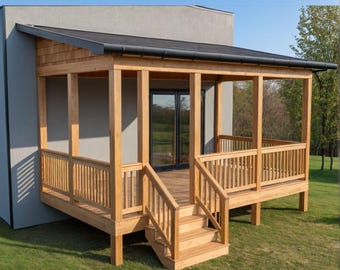 18x10 Porch Deck Plans with Material List | DIY Patio Blueprint