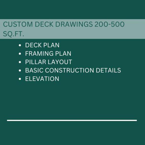 Planos de diseño de terrazas personalizados para terrazas de 200 a 500 pies cuadrados ¡Obtenga la terraza de sus sueños!