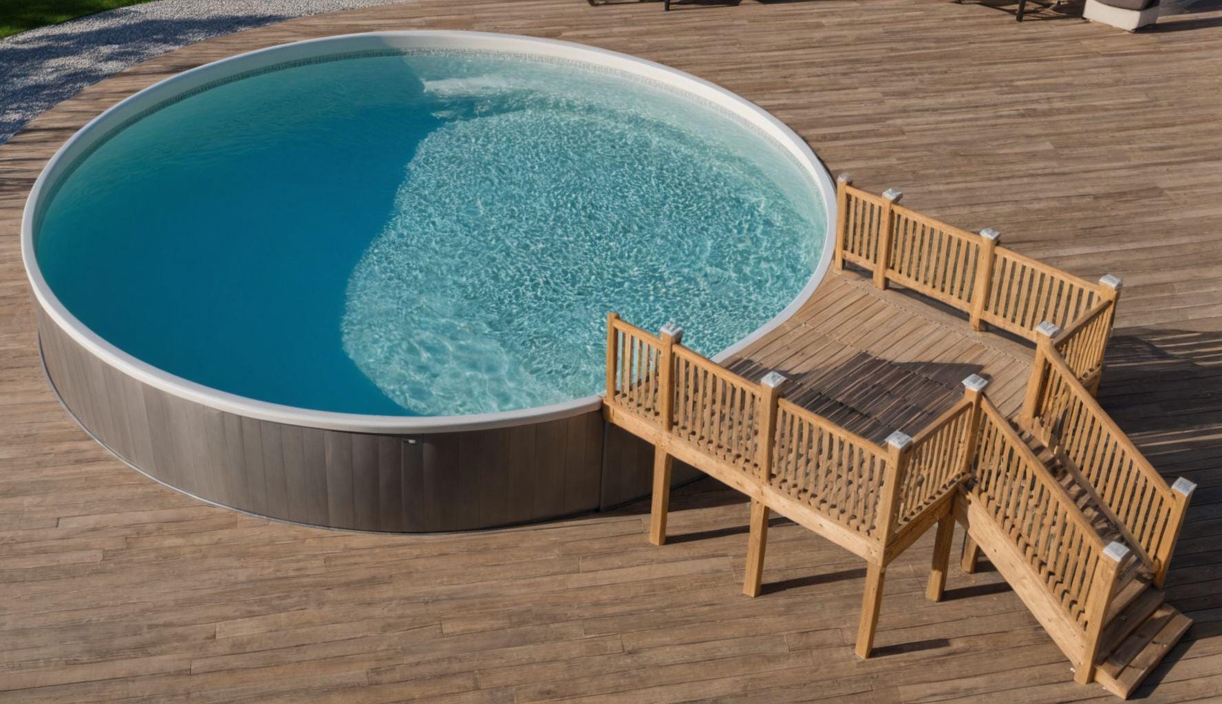 Customizable 10-12 Pool Deck 30 Round Pool Blueprint With Material List ...