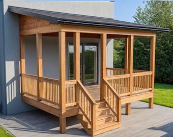 16x10 Porch Deck Pläne mit Materialliste | DIY Terrasse Blueprint |