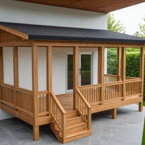 20x10 Porch Deck Plans with Material List | DIY Patio Blueprint |