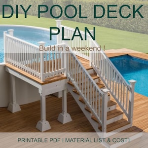 Customizable 5×6 Pool Deck Blueprint with Material List, Cost Estimate