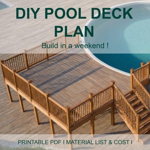 Customizable 16-16 Pool Deck 30 Round Pool Blueprint with Material List, Cost Estimate.