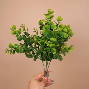 Personalized Artificial Eucalyptus Greenery-mini faux eucalyptus greenery, realistic plastic eucalyptus decor, fake greenery for bedroom