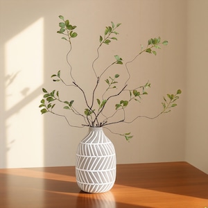 Artificial flower branch for modern home decor, lifelike faux greenery stems for minimalist arrangements, silk decorative stems for weddings