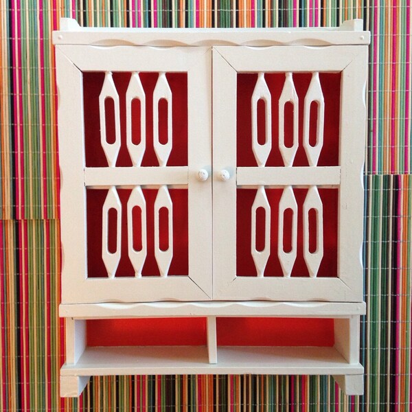 Refurbished vintage spice cabinet - retro and fun!