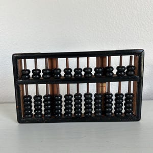 Vintage Chinese Abacus: Wood and Brass, Hong Kong Decor