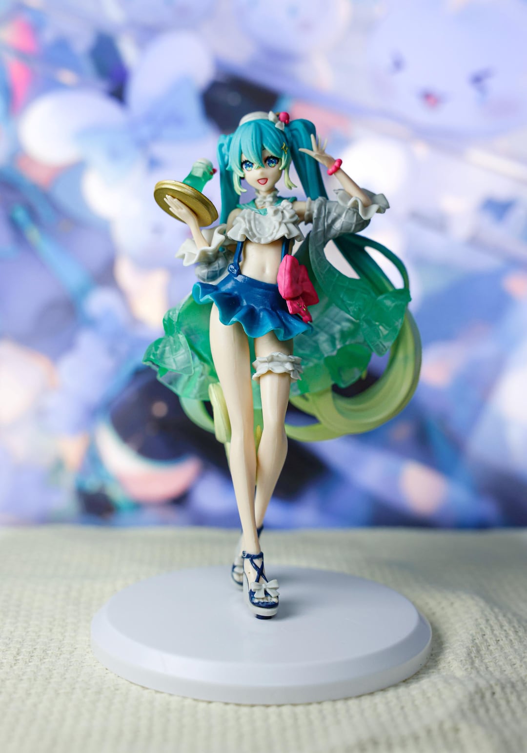 Figurine Miku Raton Laveur – Statue Anime 18 Cm – PVC, Collection Déco Bureau – Cadeau Fan