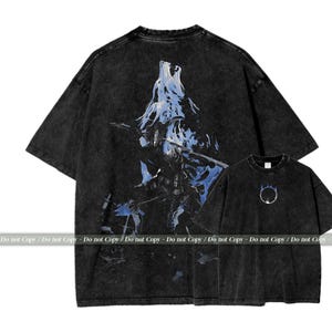 Camiseta vintage de Souls, estética de videojuegos, estilo metal, inspirada en Soulsborne