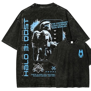 Vintage Wash Master Chief Spartan-shirt,-retro gaming-T-shirts voor gamers, uniseks