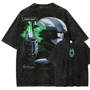 Vintage Wash Master Chief Spartan-shirt,-retro gaming-T-shirts voor gamers, uniseks