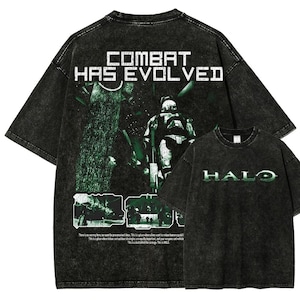 Vintage Wash Master Chief Spartan-shirt,-retro gaming-T-shirts voor gamers, uniseks