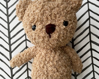 The Charlie Bear // Fluffy Crochet Teddy Bear Toy Stuffed Animal