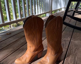 Vintage Frye bruna cowboystövlar storlek 6