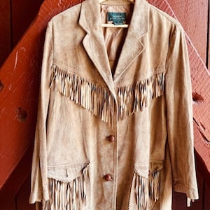 Vintage Fringe Ralph Lauren Leather Jacket Size Small