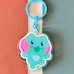 Kawazutchi Tamagotchi Acrylic Keychain: Y2K Virtual Pet Charm