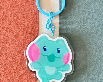 Kawazutchi Tamagotchi Acrylic Keychain: Y2K Virtual Pet Charm
