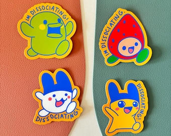 Tamagotchi Sticker Pack: Waterproof Vinyl Decals for Virtual Pet Lovers