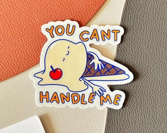 Funny Ice Cream Sticker Pack: Waterproof Vinyl Decals for Laptops