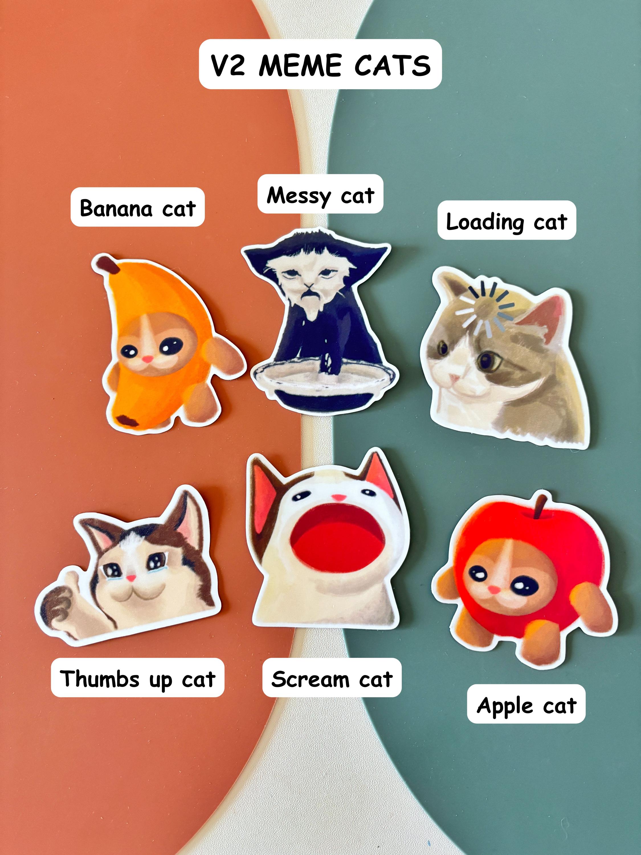 Funny Cat Meme Vinyl Sticker Packs for Waterbottles, Laptops, Notebooks ...