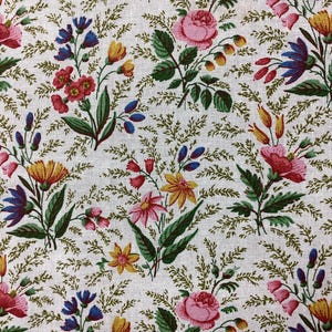 Vintage french Romanex de Boussac fabric, 1975, a good quality textile for sewing projects, quilting, patchwork, lavender bags, cushions…..