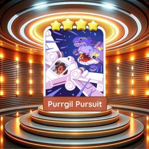 Purrgil Pursuit - Monopoly_Go_4 Star Sticker Neues Album Set {Schnelle Lieferung}