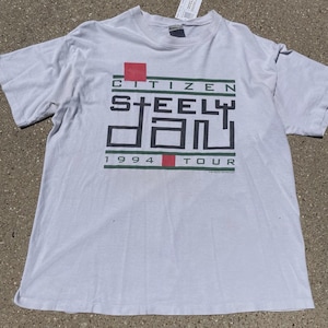 Steely Dan 1994年ツアーTシャツ 1994 Steely Dan Tour Tee Double Sided, Single Stitch Giant