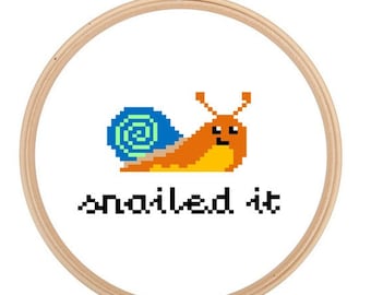 Snailed It - Caracol - PADRÃO DE PONTO CRUZ