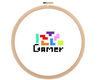 Gamer - Tetris - Cross Stitch PATTERN