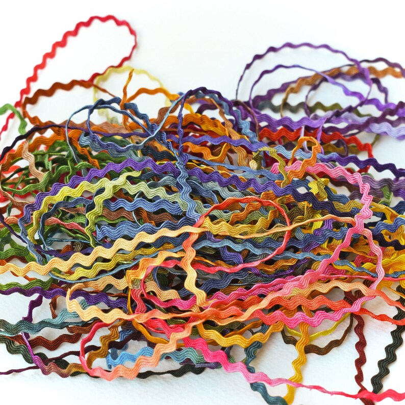 Rayon Ric Rac Sampler ric rac hand dyed ric rac embroidery Etsy