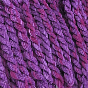 Violet Perle Cotton, Purple Embroidery Floss, Sunsets, Orange Floss, Colour Complements Colour #69