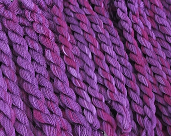 Violet Perle Cotton, Purple Embroidery Floss, Sunsets, Orange Floss, Colour Complements Colour #69