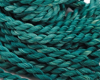 Teal Embroidery Floss, Green Perle Cotton, Summer  Embroidery, Green Floss, Teal Floss, Colour Complements Colour #65