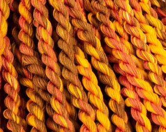 Variegated Cotton Embroidery Floss, Golden Brown, Colour #77