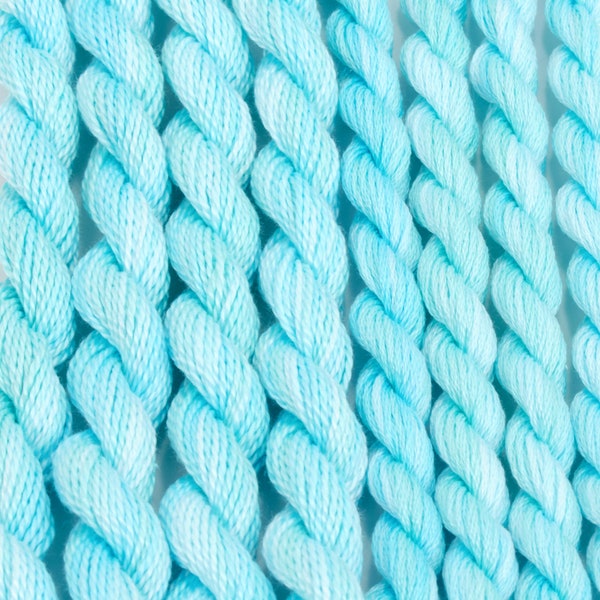 Turquoise Perle Cotton, Aqua Embroidery Floss, Turquoise Floss, Colour Complements Colour #73